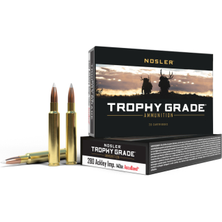 Nosler Accubond Trophy Grade Rifle Ammunition .280 Ackley Improved 140 gr PT 3200 fps 20/ct