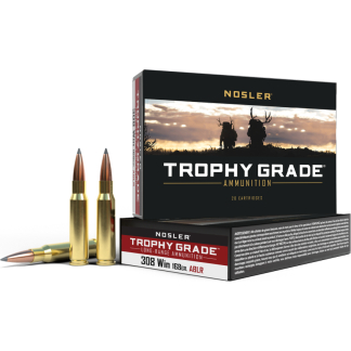 Nosler Accubond Long Range Trophy Grade Rifle Ammunition .308 Win 168 gr PT 2750 fps 20/ct