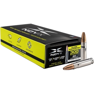 NovX Pentagon Rifle Ammunition .300 Blackout 125gr HP 2300 fps 20/ct