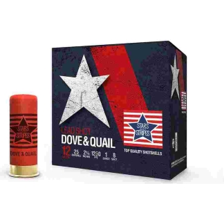 PPU Stars & Stripes Dove & Quail Shotshells 12ga 2-3/4'' 1 oz 1250 fps #8 25/ct