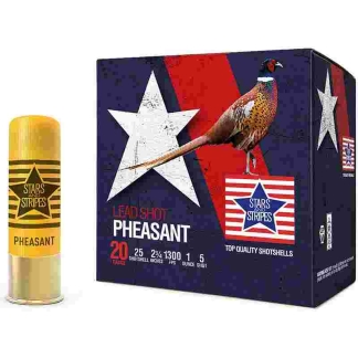 PPU Stars & Stripes Pheasant Load Shotshells 20ga 2-3/4'' 1oz 1300 fps #5 25/ct