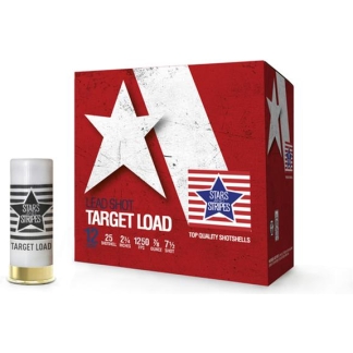 Star & Stripes Target Load Shotshells 12ga 2-3/4" 7/8oz 1250 fps #7.5 25/ct