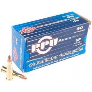 PPU Rifle Ammunition .22 Rem Jet Magnum 45 gr SP 770 fps 50/ct