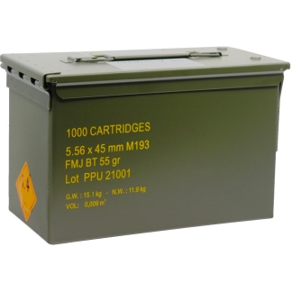 5.56x45 RangeMaster FMJBT 55gr Metal Can 1000 Rounds