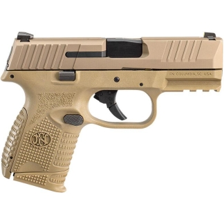 FN 509 Compact Handgun 9mm Luger 12rd & 15rd Magazines (2) 3.7" Barrel FDE NMS