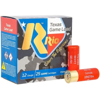 Rio Texas Game Load 36 HV Shotshells 12 ga 2-3/4" 1-1/4oz 1340 fps #7.5 25/ct