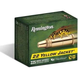 Remington Yellow Jacket Rimfire Ammunition .22 LR 33gr HP 1500 fps 225/ct
