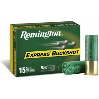 Remington Express Buckshot Shotgun Ammo 12 ga 2-3/4 in #00 Buck 1325 fps 15/ct