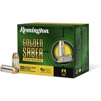 Remington Golden Saber Defense Ammunition .45 Auto 185gr BJHP 1015 fps 20/ct