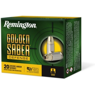 Remington Golden Saber Defense Ammunition .45 Auto(+P) 185gr BJHP 1140 fps 20/ct