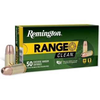 Remington Range Clean Handgun Ammunition 9mm Luger 115gr FN 1145 fps 50/ct