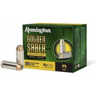 Remington Golden Saber Defense Compact Ammunition 10mm Auto 180gr 1150 fps 20/ct