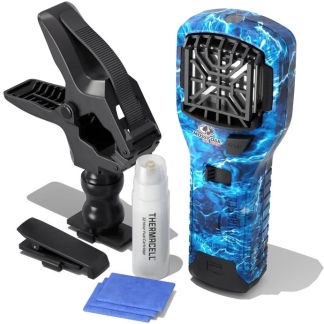 Thermacell MR300 Portable Mosquito Repeller Mossy Oak Fishing Bundle with Clamp
