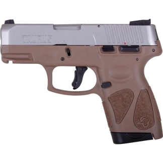 Taurus G2S Handgun 9mm Luger 7rd Magazines 3.2" Barrel Stainless Slide/Brown Grip