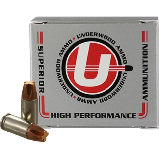 Underwood Hunting & Self Defense Handgun Ammunition 9mm Luger(+P) 115gr Solid 1250 fps 20/ct