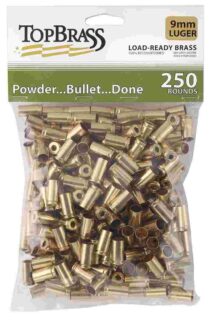 Top Brass Unprimed Remanufactured Handgun Brass 9mm Luger  BulkGrade A+ 250/ct