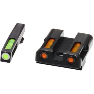 HIVIZ LiteWave H3 sight Orange/Green LitePipe/White front ring fits Glock Models Chambered in 9mm Luger 40 S&W and .357 Sig