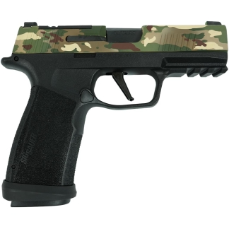 Sig Sauer P365 "MuiltiCam" XMACRO TACOPS Handgun 9mm Luger 17rd Magazines(4) 3.7" Barrel Black Grip