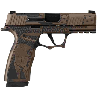 Sig Sauer P365 XMACRO TACOPS "Trump Fight" Handgun 9mm Luger 17rd Magazines(3) 3.7"