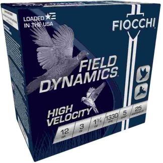 Fiocchi High-Velocity Hunting Load 12 ga 3" MAX 1 3/4 oz #5 1330 fps - 25/box