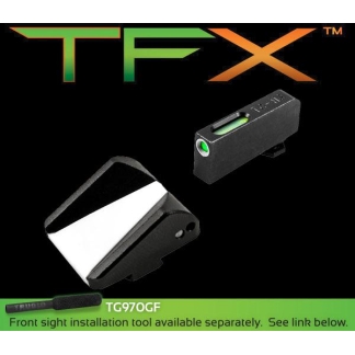 Truglo TFX Tritium Fiber Optic XTREME Handgun F.A.S.T. Sights Fit Glocks Except 42/43 & M.O.S. - F.A.S.T Rear Sight / TFX Front Sight - White
