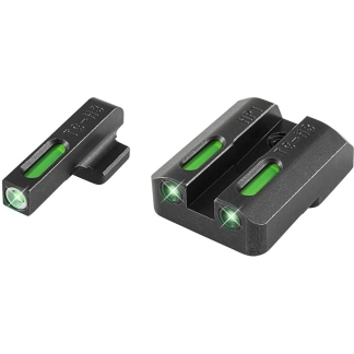 Truglo TFX Tritium Fiber-Optic Handgun Day/Night Sights Fits H&K VP9 VP40 P30 P30SK P30L 45 & 45 TACTICAL (including Compact) - White Outline Fr