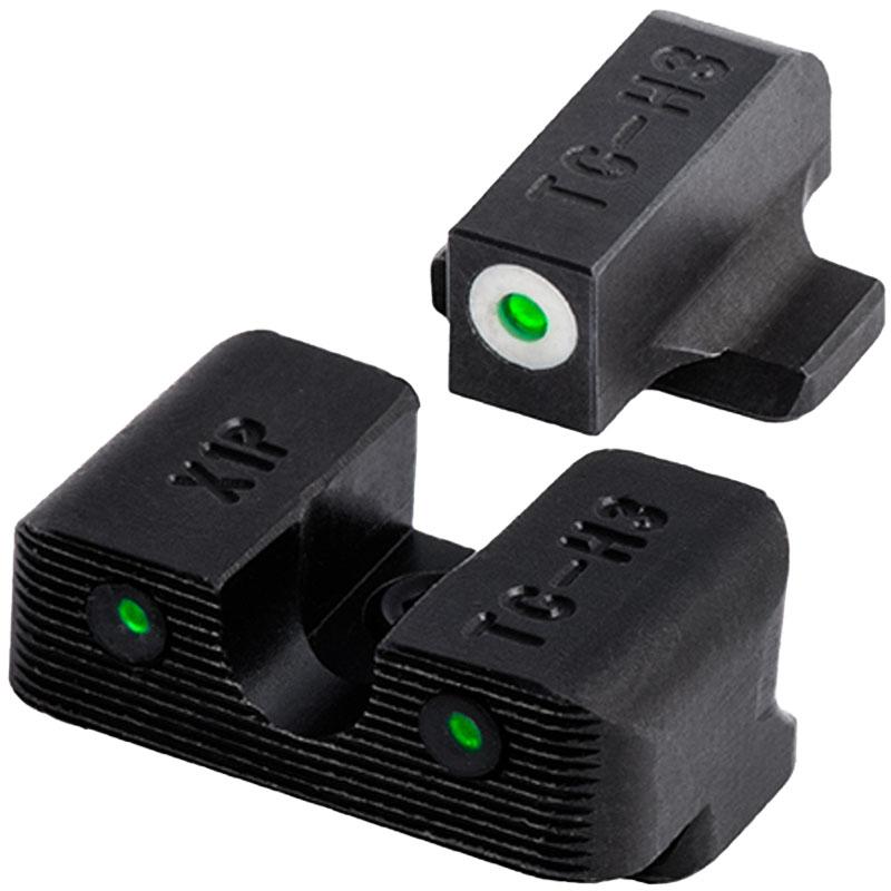 Enhance Your Rugers Visibility with Truglo Tritium Pro Night Sights - White Outline Green RearFront | ATFirearms