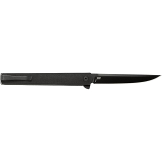 CRKT CEO Flipper Folding Knife 3-3/8" Straight Back Blade Black