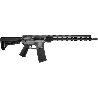 Shark Coast Trump 2.0 AR-15 Rifle 5.56 30rd Magazine 16" Barrel Distressed Silver Black