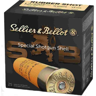 Sellier & Bellot Shotgun Ammunition 12 ga 2 5/8" 15 plts Rubber - 25/box
