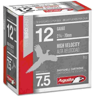 Aguila Ammunition 12ga Birdshot 2.75 inch Shotgun Shells - #7.5 Shot | 1.25oz | 1330 fps | 25rd Box