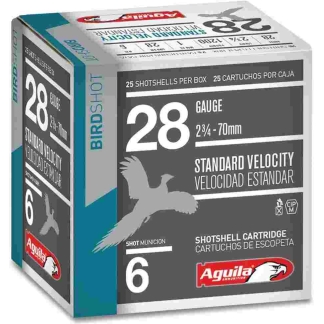 Aguila Ammunition 28ga Birdshot 2.75 inch Shotgun Shells - #6 Shot | 1oz | 1200 fps | 25rd Box