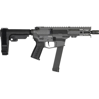 CMMG Banshee MkGs Pistol - Tungsten | 9mm | 5" Barrel | 4" M-LOK Handguard | SBA3 Arm Brace