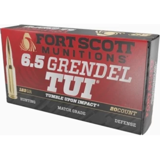 Fort Scott Munitions 6.5 Grendel Rifle Ammo - 123gr | 20rd Box