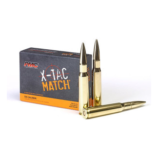 PMC X-TAC Match .50 BMG Rifle Ammo - 740 Grain | Solid Brass | 10rd Box