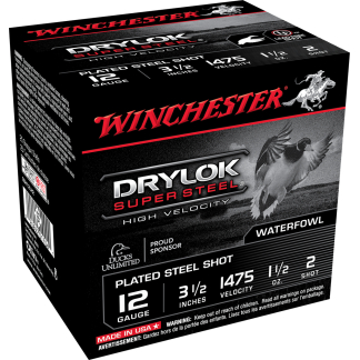 WINCHESTER DRYLOK SUPER STEEL 12G 3.5" 1.5OZ #2 SHT 25RD/250RD
