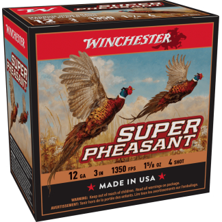 WINCHESTER SUPER PHEASANT MAGNUM H.V. 12GA 3" #4 1-5/8" 25RD BX 250RD CASE