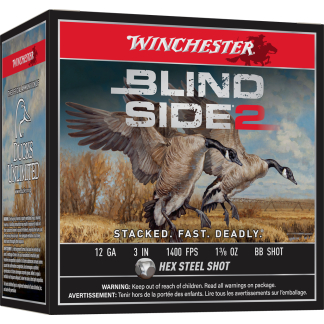 WINCHESTER BLIND SIDE 2 12G 3" BB 1-3/8OZ HV HEX 25RD BX