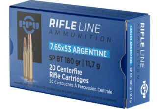 PPU 7.65X53 ARGENTINE SP 180GR 20RD BOX 10 BOXES PER CASE