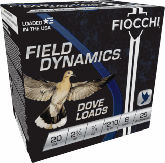 FIOCCHI 20G 2-3/4" 7/8OZ 8SHT G&T 25/250RDS