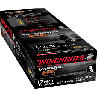 WINCHESTER VARMINT HV 17HMR 17GR V-MAX 50RD BX 1000RD CASE