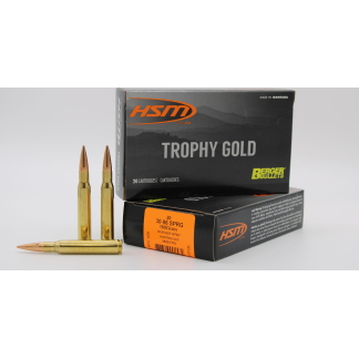 HSM AMMUNITION 30-06 SPRG 168GR BERGER HNT 20RD BOX 20 BOXES PER CASE