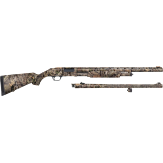 MOSSBERG 500 TURKEY/DEER COMBO 12G PUMP 3" CHAMBER 24" VR/24" SLUG BBL, MO BRK UP, 5+1