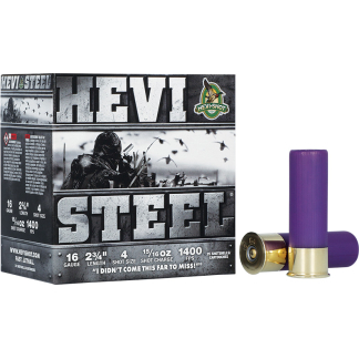 HEVI-SHOT HEVI-STEEL 16GA 2-3/4IN 1OZ #4 25 RD/BX 10 BX/CS