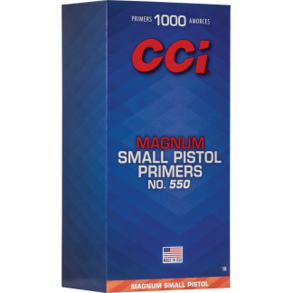 CCI 550 MAG SMALL PISTOL PRIMER 100 RD/BX 10BX/BRICK 5 BRICKS/CS