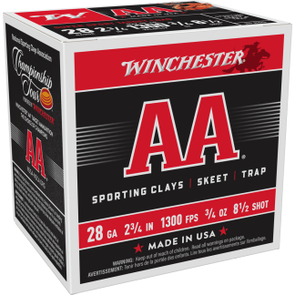 WINCHESTER 28 GA 2-3/4" #8.5 AA SUPER SPORT SC 3/4 OZ 25 RD/BX 10 BX/CS