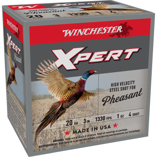 WINCHESTER XPERT PHEASANT 20 GA 3" #4 STEEL 1 OZ LEAD FREE 25 RD/BX 10 BX/CS