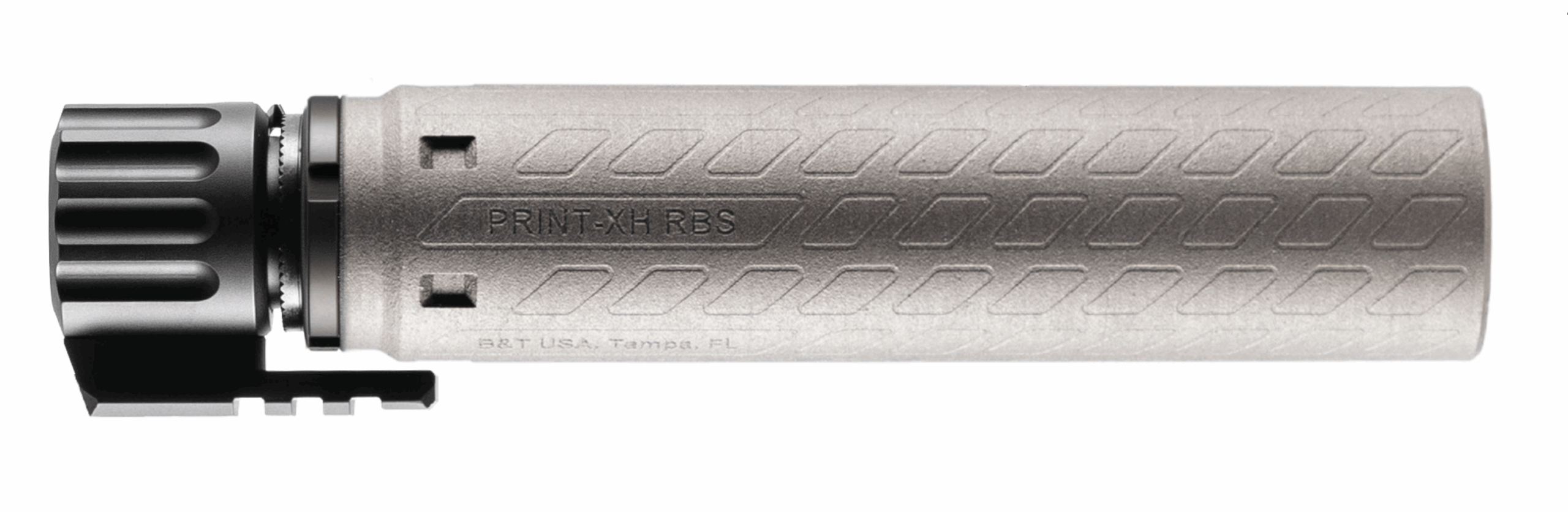 image-full-8134-b93b87e2e1863b966777ccfde85c795e.png | ATFirearms B&T Print-X TP9/MP9 9mm titanium suppressor side view with integrated rail