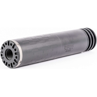 Silencer Co Omega 300 DTM black suppressor, direct-thread view
