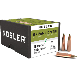 Nosler Expansion Tip Bullet 6mm. 90 gr. Spitzer Point 50 pk.
